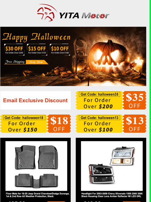 Happy Halloween! $200 Save $35 for Best Auto Parts