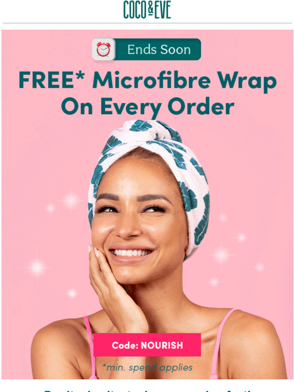 Coco & Eve Hey, get your FREE Hair Wrap now! Milled