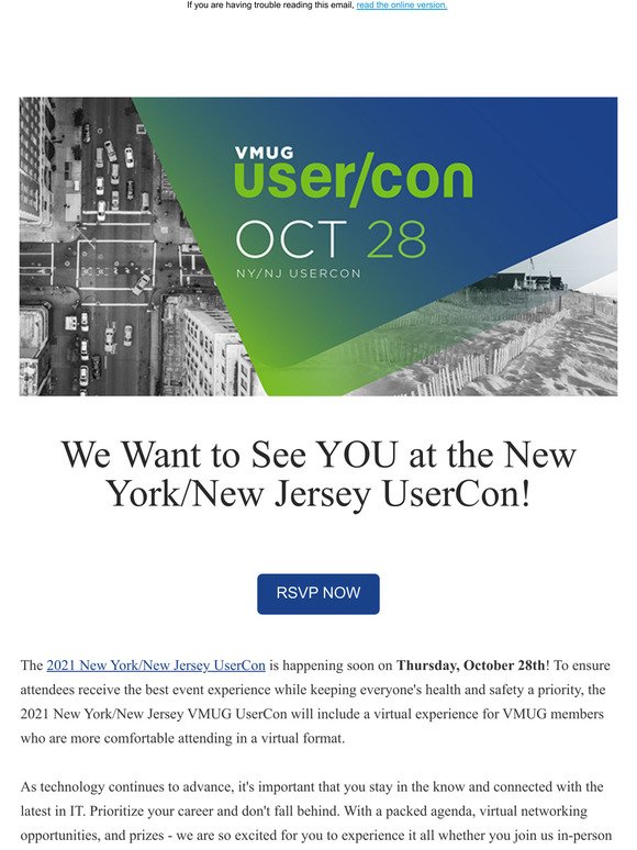 Its not too late to register for the upcoming 10/28 NY/NJ VMUG UserCon!