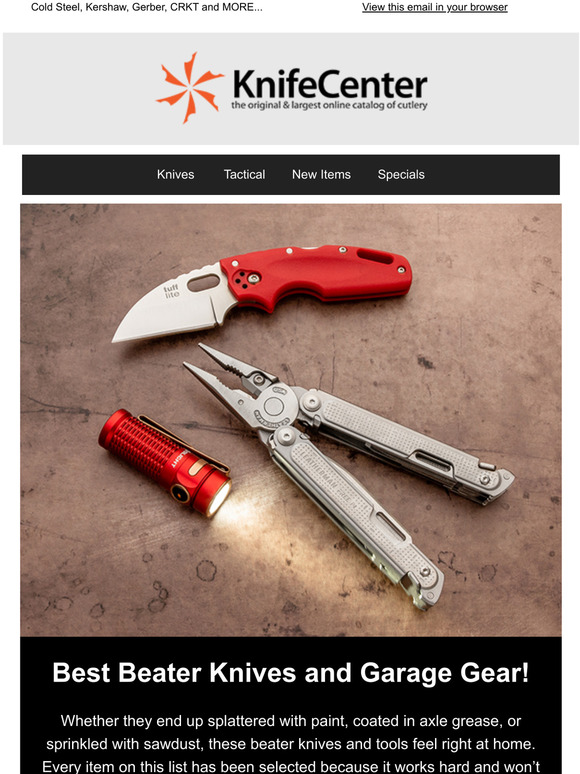 KnifeCenter Best Beater Knives and Garage Gear! Milled