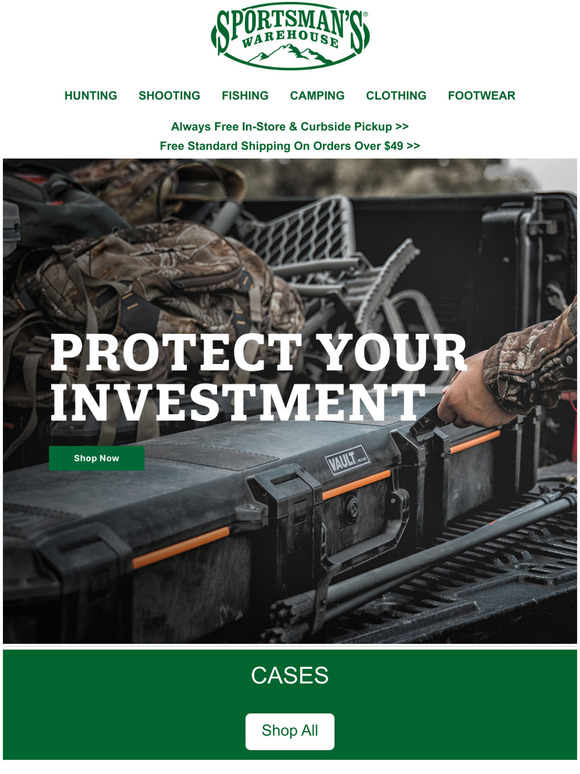 Sportsman's Warehouse Protect your gun with a new case and safe. Milled