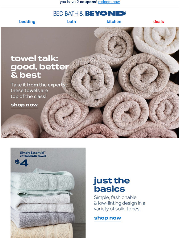 Bed Bath & Beyond Towels for every style & budget starting at 4! Milled