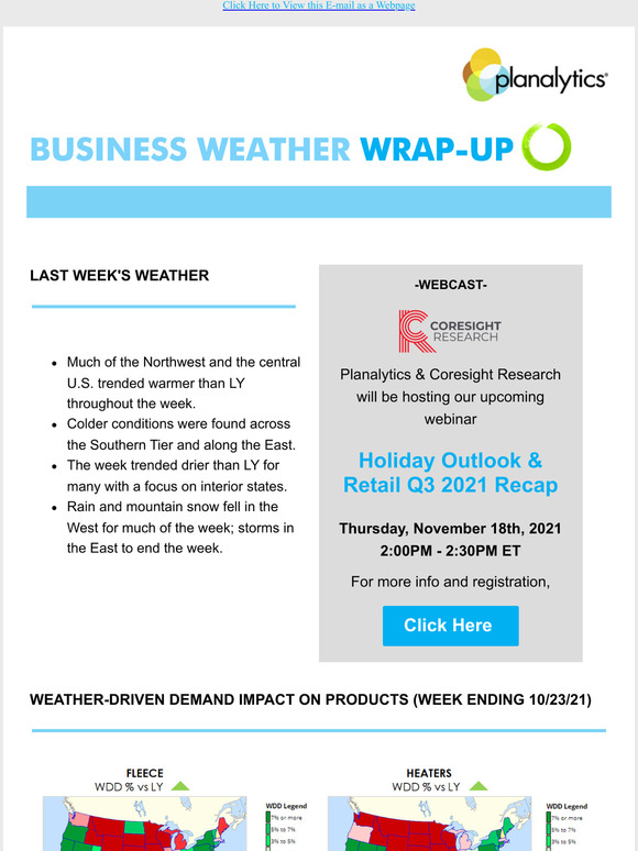 Business Weather Insights from Planalytics