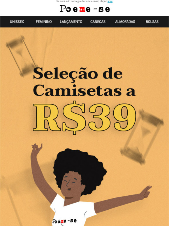 Seleo de camisetas a R$ 39,90
