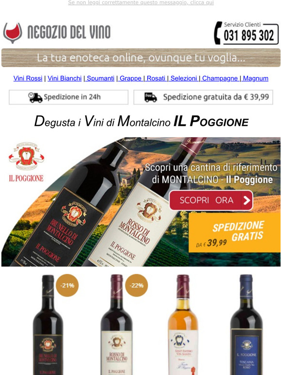 Negoziodelvino - Montalcino IL POGGIONE & Piemonte CHIARLO