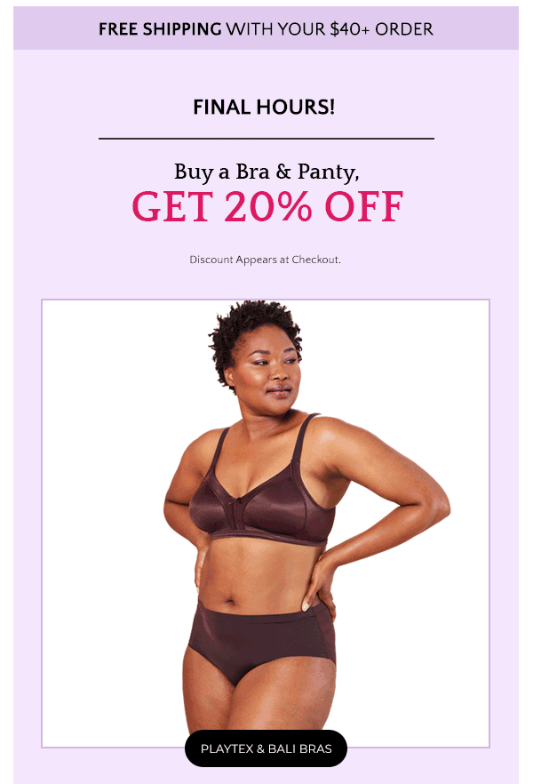 Just My Size - Black Friday Deals! www.justmysize.com