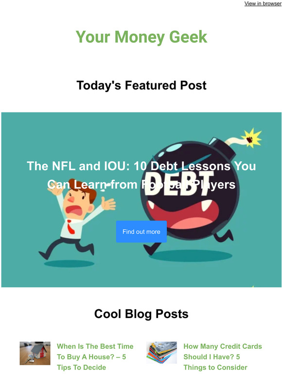 10 Debt Lessons from Football Players + Creature Features + Best Stock Picking Services
