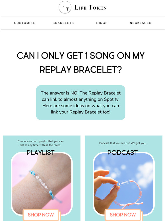 life token spotify bracelet