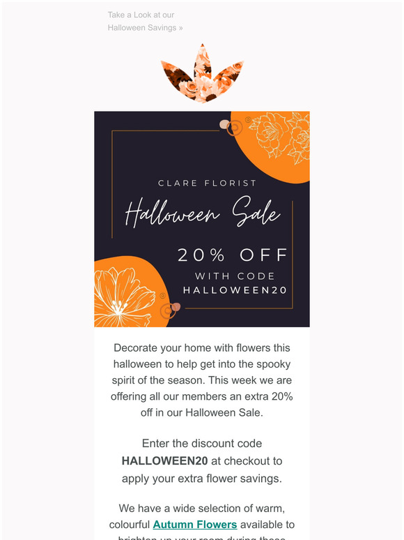 Enjoy 20% off with code HALLOWEEN20 + Free Standard Delivery