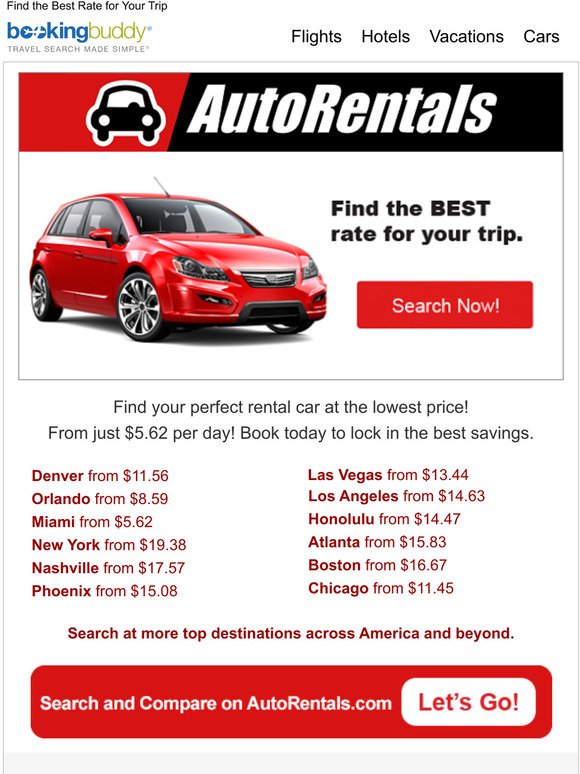 Car Rental Specials from $5.62/Day - Book Today!