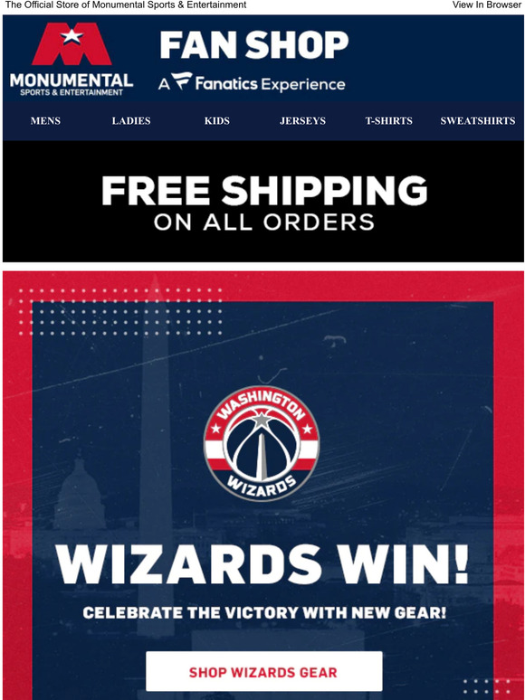 Wizards Win! Celebrate w/ New Gear