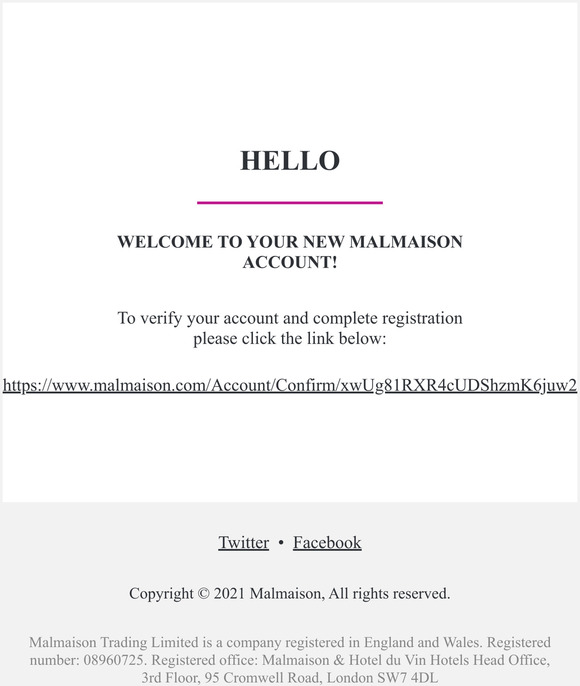 Please verify your new account