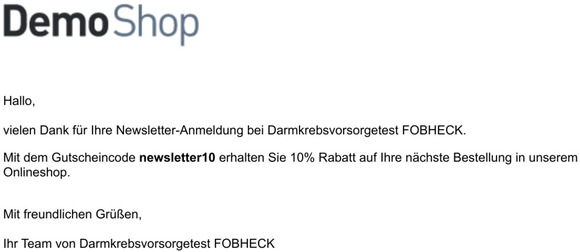 Vielen Dank fr Ihre Newsletter-Anmeldung
