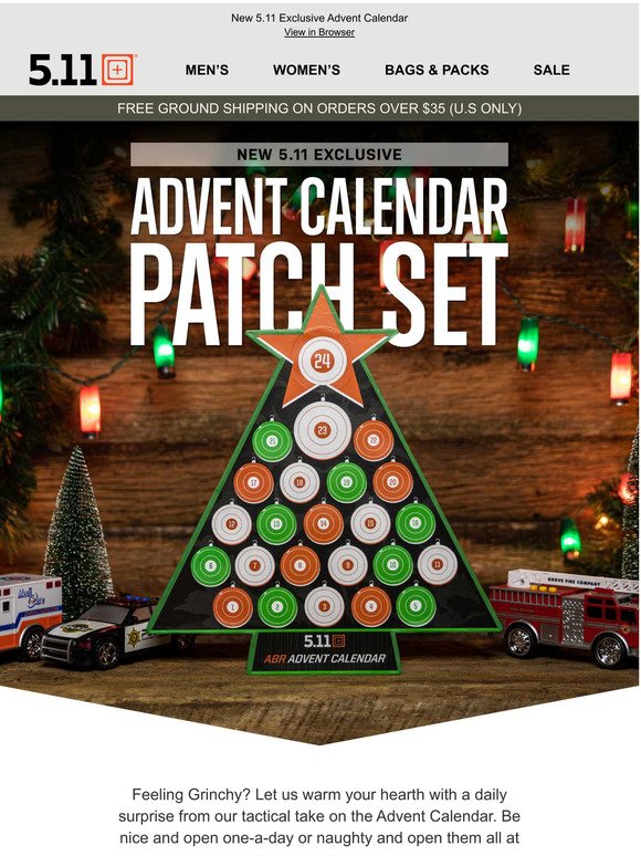 5.11 Tactical The Advent Calendar Patch Set is HERE! Milled