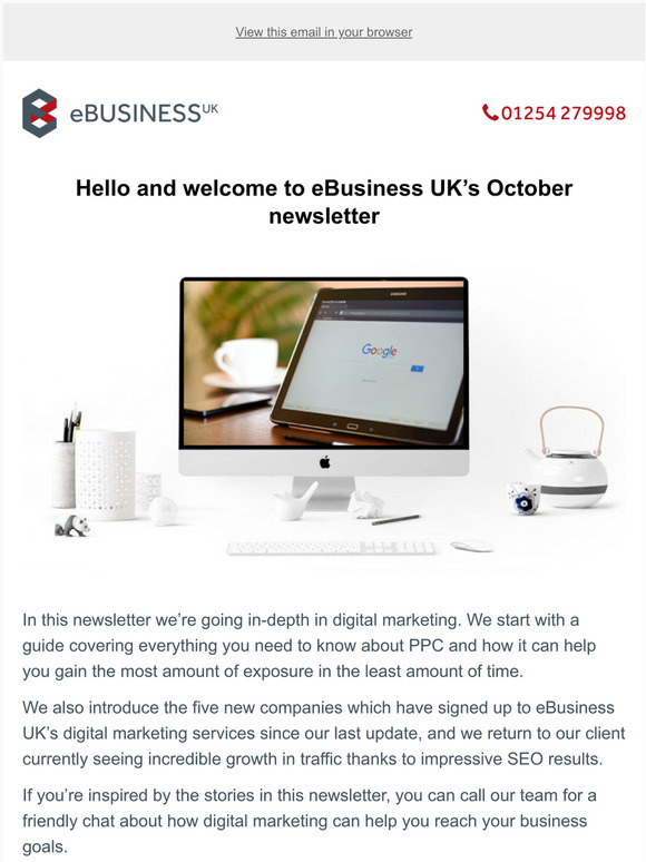 October newsletter: Digital marketing success, fast!