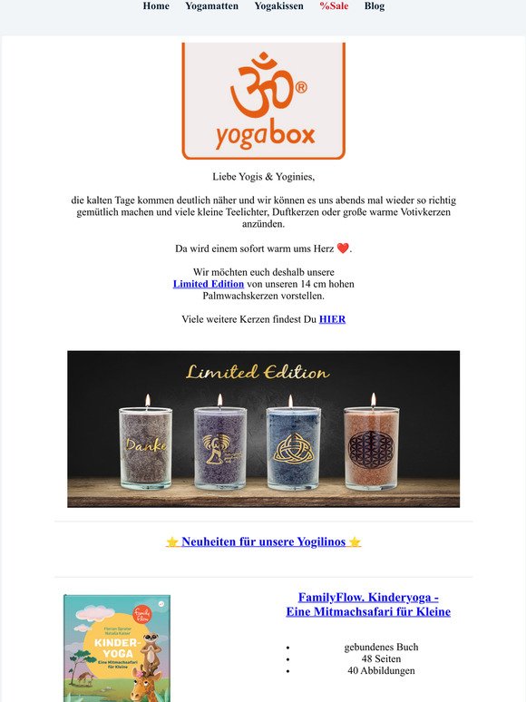  yogabox Infoletter #27/2021  Palmwachs-Kerzen Limited Edition  Produktempfehlungen fr Dich  Blog News 