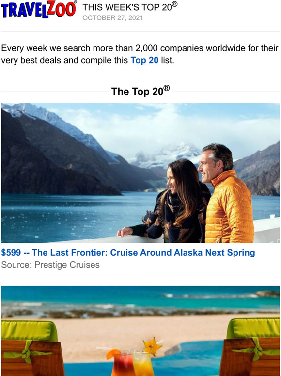 Travelzoo This Week's Top 20 Milled