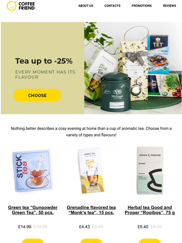 Tea up to -25%