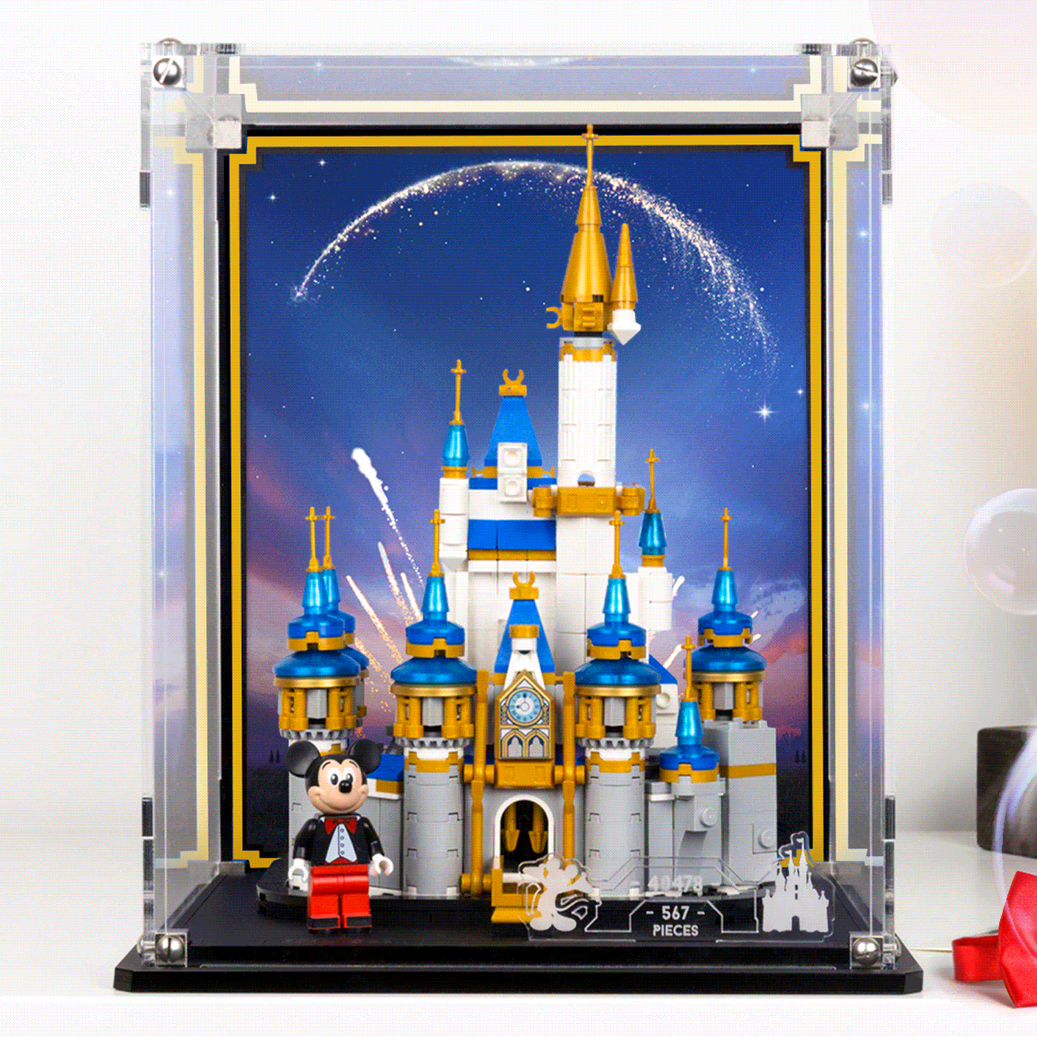 Acrylic Castle display frame insert for Lego Disney minifigures 