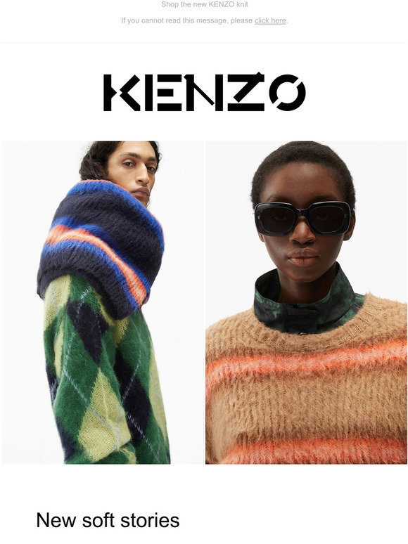 KENZO X KANSAI YAMAMOTO Striped wool scarf