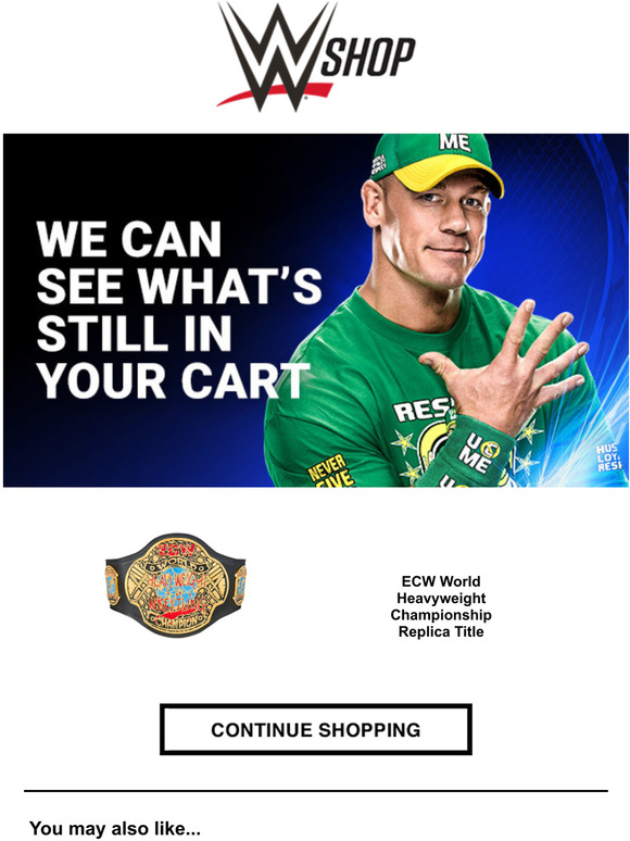 WWE Shop Keep this just between us. Continue shopping. Milled