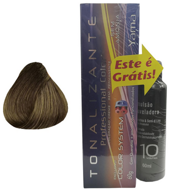 Pack  Tonalizante 3D N. 6.0 Louro Escuro + Emulsão Professional Color 10Vol 60ml