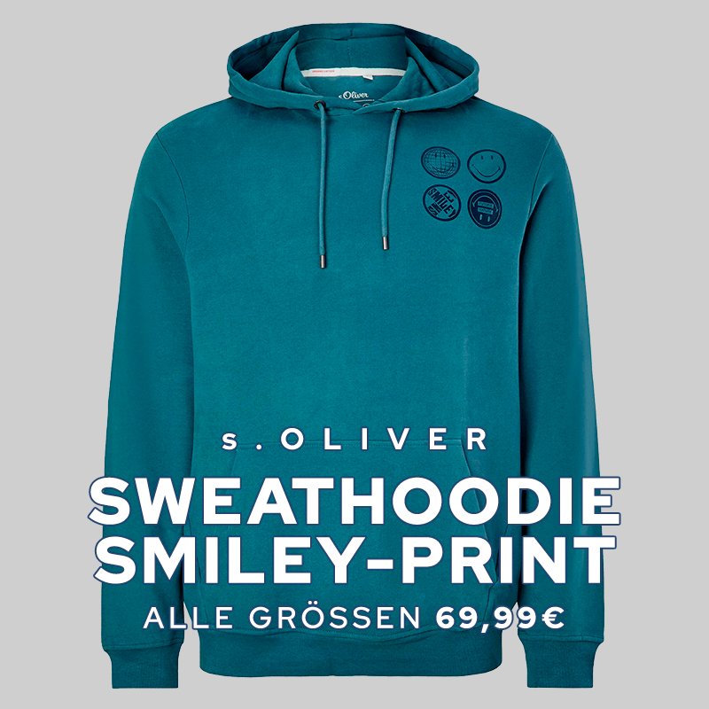 s.Oliver Pullover mit Smiley-Print