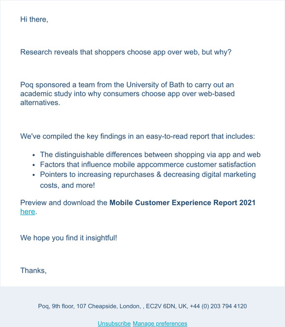 Insights on the Mobile Customer Experience [Report]