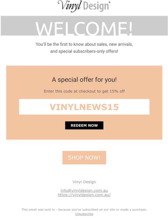 Welcome to Vinyl Design!