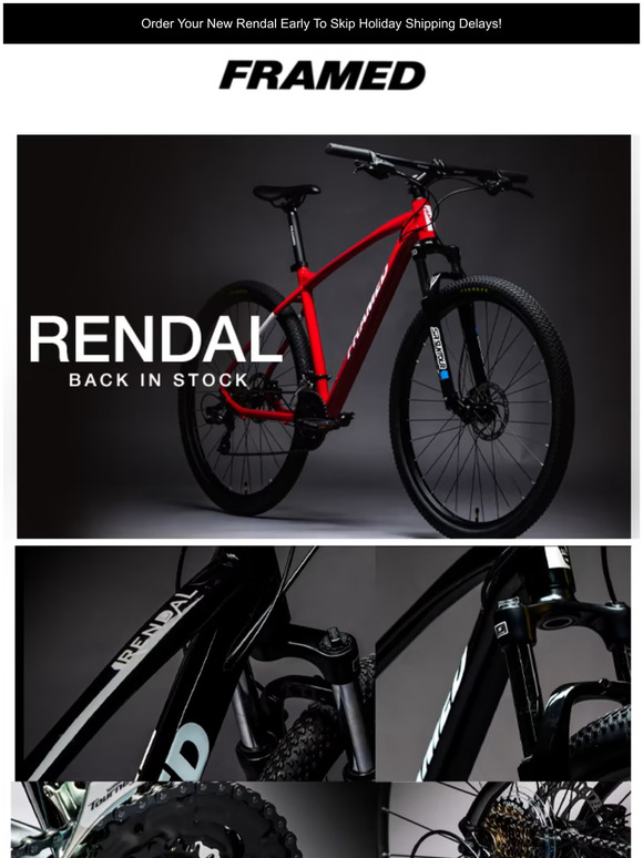 Framed rendal store mountain bike