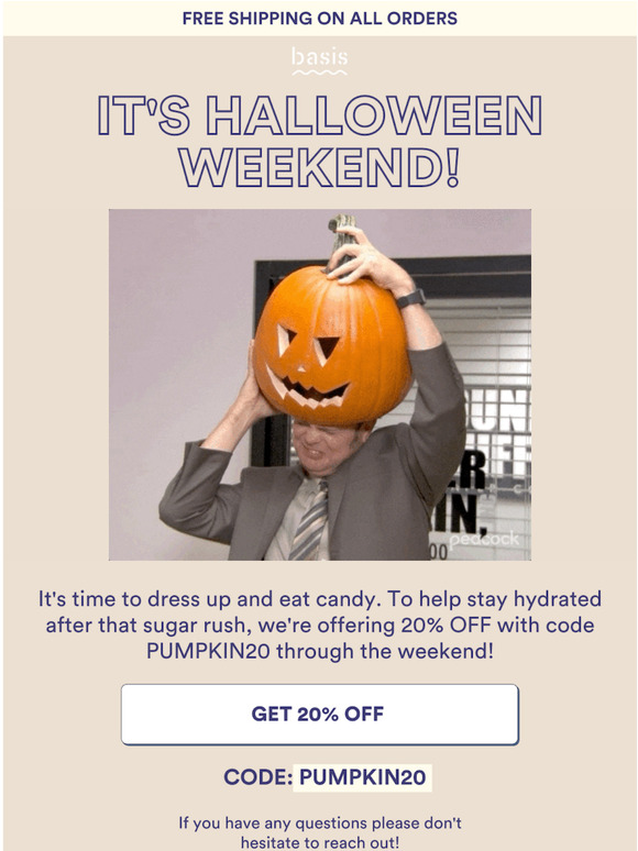 Save 20% on Halloween Weekend