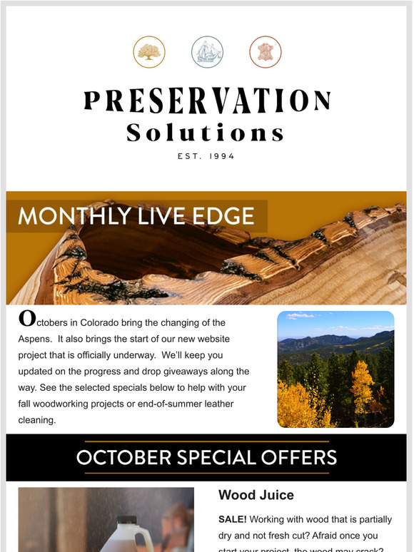 Monthly Live Edge: October