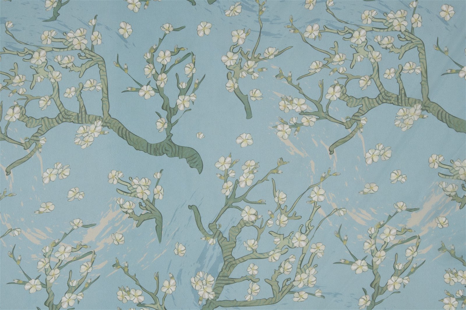Tkanina Szyfon - Kwitnący Migdałowiec Van Gogh