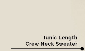 Tunic Length Crew Neck Sweater