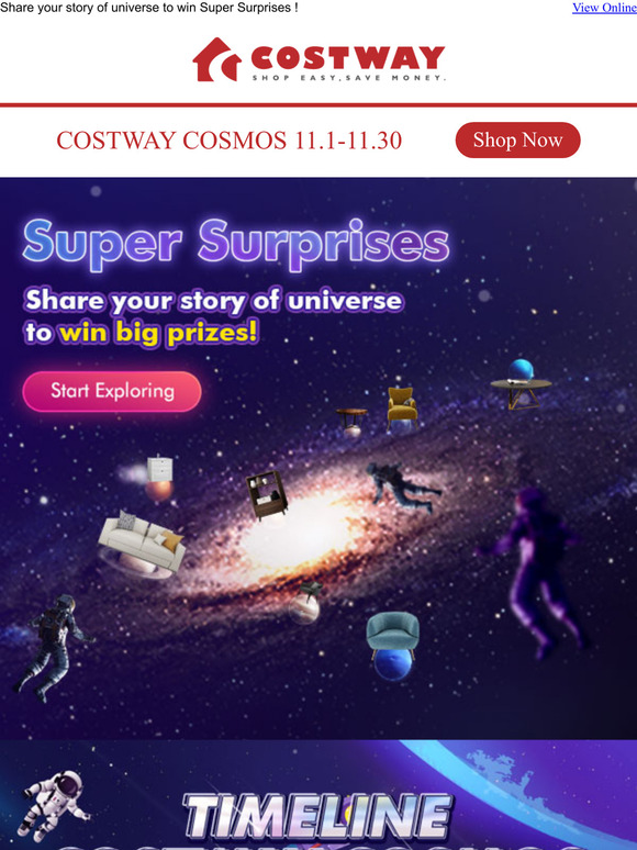 Share your Story of the Universe to win Big Surprice! See Email for more Details. Start Exploring Now.