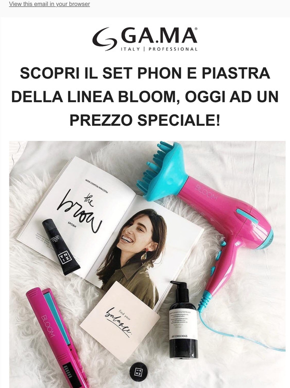 Scopri il set phon e piastra della linea Bloom, oggi ad un prezzo speciale!