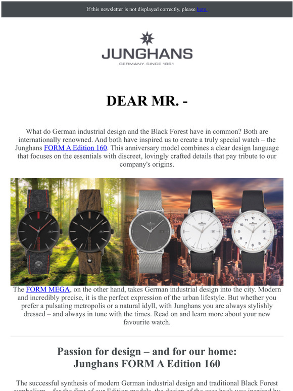 Junghans Junghans News German industrial design meets the Black