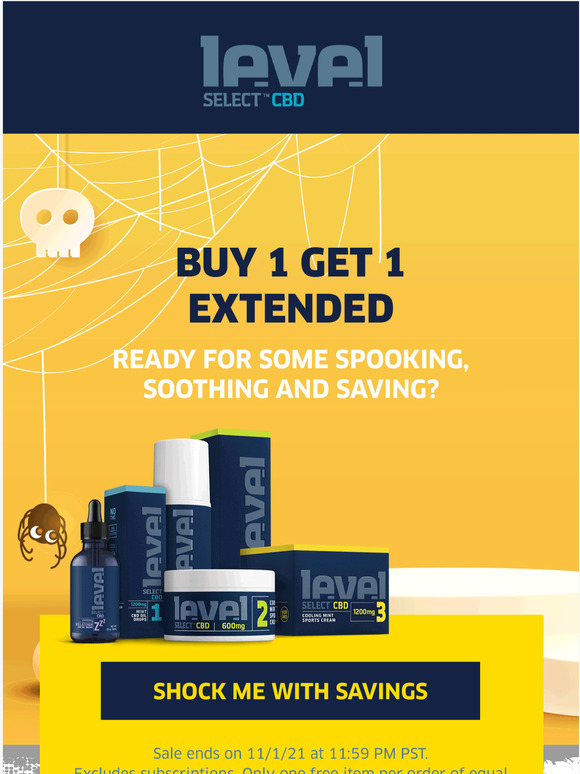 Level Select CBD Our Treat To You Buy 1 Get 1 Extended! Milled