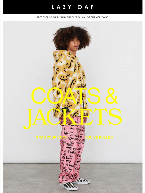 Lazy oaf yellow leopard coat best sale