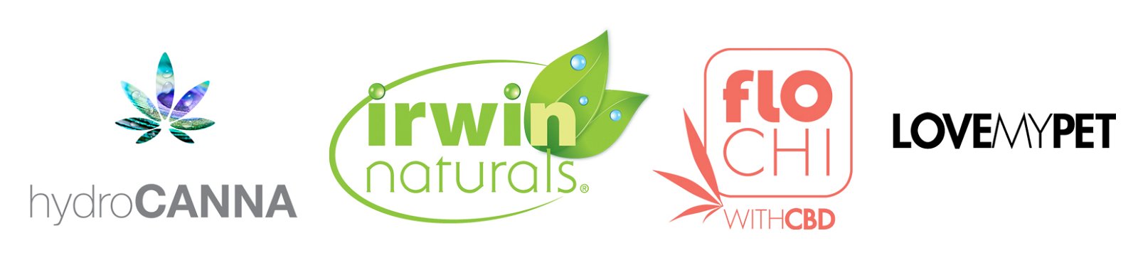 Irwin Naturals | FloChi | HydroCanna | LoveMyPet Logos