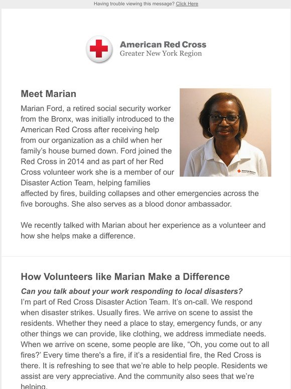 Urgent Assistance is Provided by Volunteers like Marian