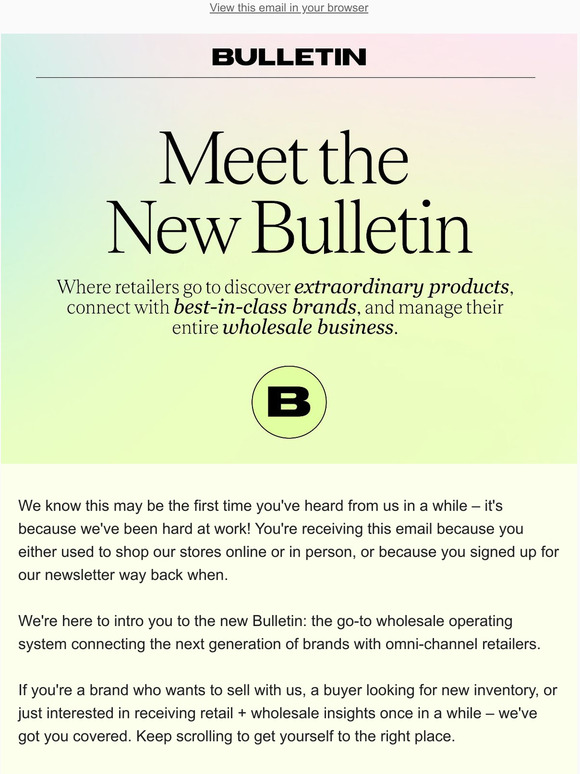 Meet the New Bulletin