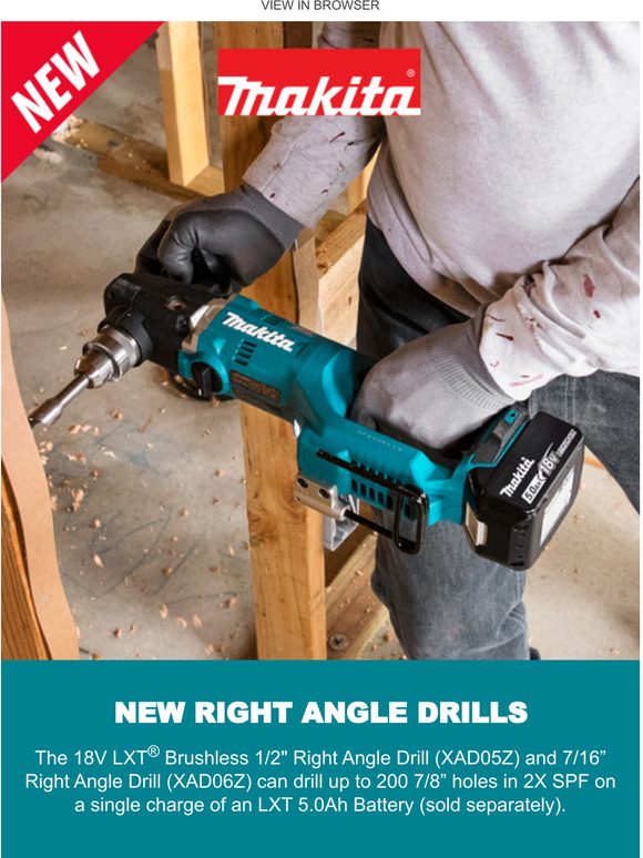 Makita New 18V LXT Brushless Right Angle Drills Milled