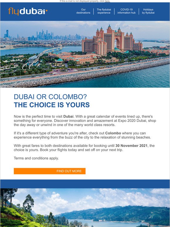 Great fares to Dubai and Colombo