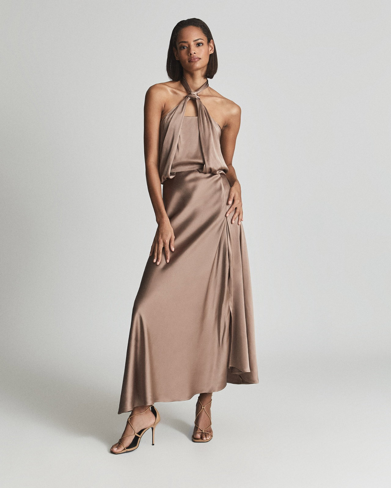 taylor velvet halter dress VVT8374