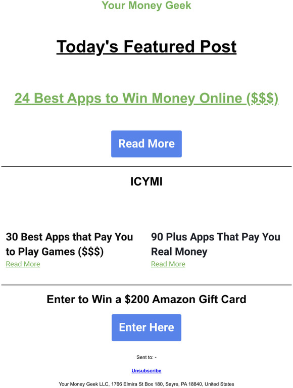 Win a $200 Amazon Gift Card