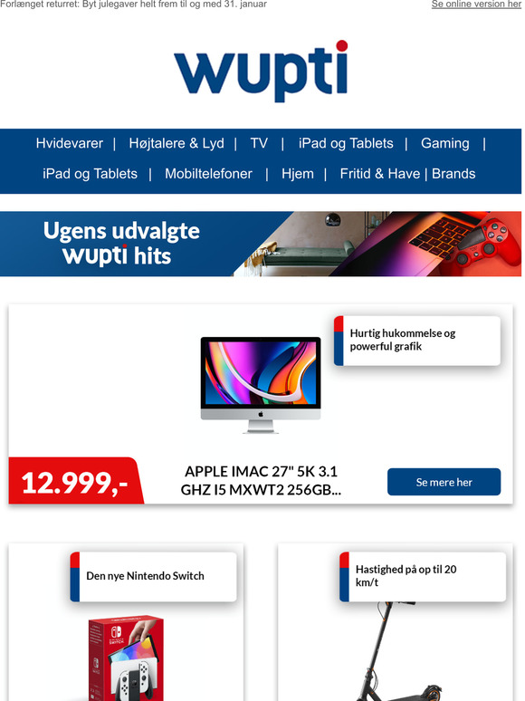 G vintertiden i mde med vilde priser p iMac, espressomaskiner og TV