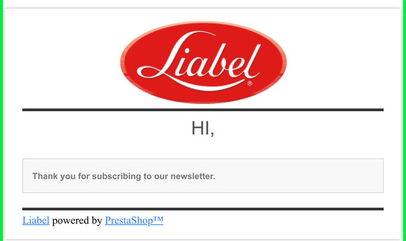 [Liabel] Newsletter confirmation