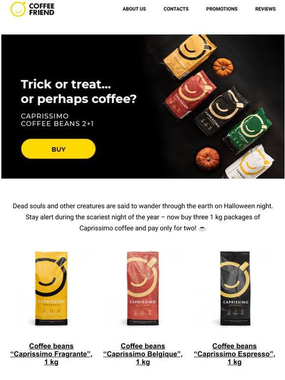 Caprissimo coffee beans 2+1
