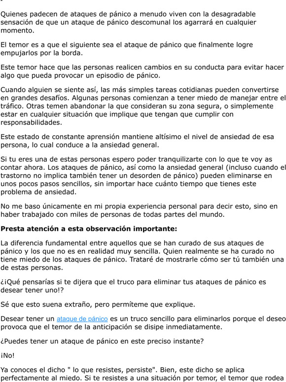 Temes la Llegada de Otro Ataque de Pnico?